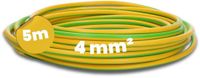 Kalitec 5 meter H07V-K 4 mm² groen-gele bedradingskabel