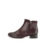 Gabor - Dames - Enkellaarsjes - Leer - Blokhak - Ritssluiting - Bordo