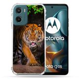 Cokitec Versterkte hoes voor Motorola G05 / E15 Animal Tiger Jungle