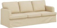vidaXL Bank Crème Stof 201 x 80 x 85 cm