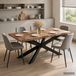 Maison Exclusive - Table à manger, 180 x 90 x 76 cm, manguier massif avec finition brute