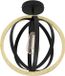 Eglo Basildon Plafondlamp - E27 - Staal|Hout - Zwart|Bruin