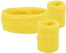 Boland Zweetbandjes geel 3 delige set