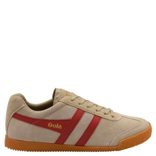 Gola Harrier suède sneakers beige/rood