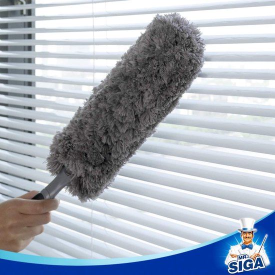 MR.SIGA Microvezel Stofdoek, Afwasbare Stofdoek voor Reiniging, Grijs