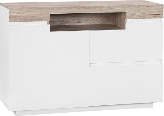 Beliani MARLIN Sideboard - White - MDF - 110x40x75 cm