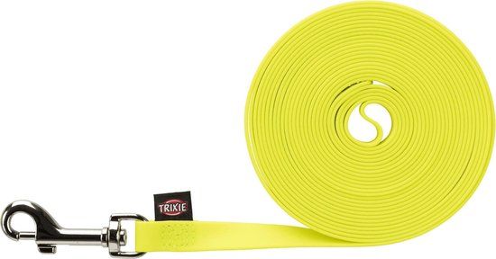 TRIXIE riem easy life sleeplijn voor hond neon geel 10 mtrx1,3 cm