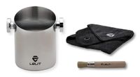 Lelit PLA360S Knock box with brush and cloth - Uitklopbak met borstel en doekje - RVS