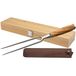 Katana Saya Olive Wood 18 cm vleesvork, 2 tanden, Japans 67-laags VG-10 Damascus roestvrij staal, handvat van natuurlijk olijfhout, keukenmes