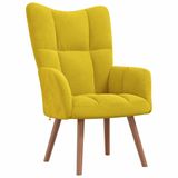 VidaXL Relaxstoel Fluweel Mosterdgeel