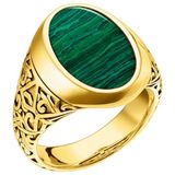 Thomas Sabo Unisex Ring Malachiet Zilver TR2242-140-6-60