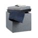 Relaxdays Poef met Opbergruimte, Linnen Look, Hocker met Dienblad, Voetenbank, Antraciet