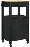 vidaXL Keuken Trolley MONZA Zwart 48 x 40 x 88,5 cm Grenen