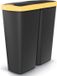 Prosperplast Keden Duo Prullenbak - Vuilnisbak 50L met Dubbel Deksel 55x25x57cm - Zwart