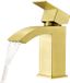 Sans marque Robinet de lavabo cascade - Or