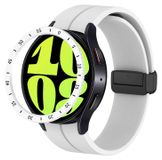Wigento Samsung Galaxy Watch 6 Classic 47mm smartwatch hoes, tijdlijn ontwerp, wit