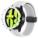 Wigento Samsung Galaxy Watch 6 Classic 47mm smartwatch hoes, tijdlijn ontwerp, wit