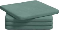 vidaXL Zitkussens 4 stuks Fluweel Zeegroen 40 x 40 x 3 cm