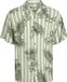 JACK&JONES JJJEFF RESORT AOP SHIRT SS Chemise homme S Viscose Regular Fit Manches courtes Col classique Boutons Rayé Poche poitrine Vert pétrole