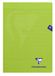 Clairefontaine 353101C Pak met 10 Geniete Schriften Mimesys Groen - A4 21x29,7 cm - 48 Pagina's Grote Ruitjes - Wit Papier 90 g - Polypro Omslag Transparant