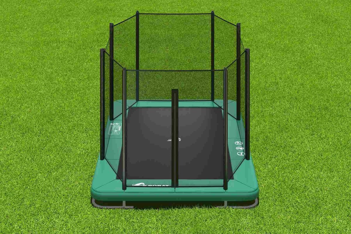 12SPRINGS / Akrobat Akrobat Primus Inground Trampoline 335x244 Groen, incl. veiligheidsnet