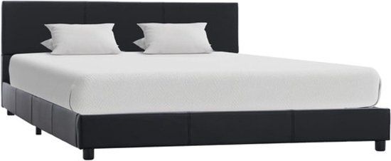 vidaXL Bedframe kunstleer zwart 140x200 cm