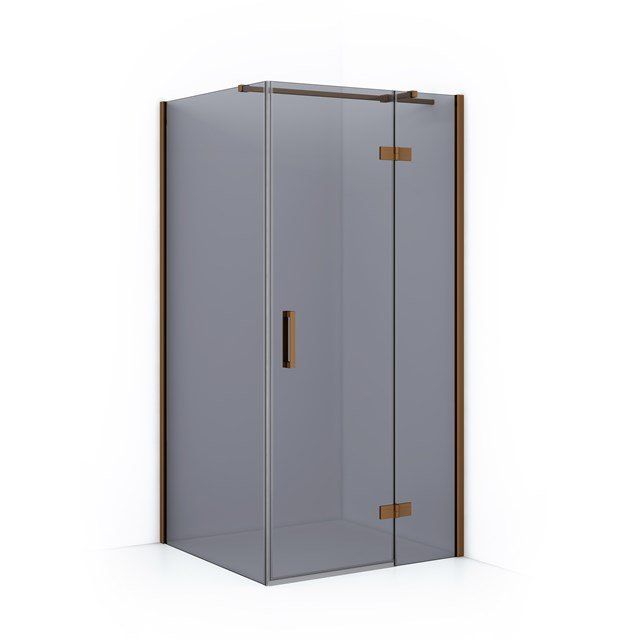 Maxaro Douchecabine Diamond 90x80cm 8mm Rookglas Veiligheidsglas Koper