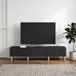 Maison Exclusive Meuble TV exclusif - Dimensions : 147 x 34,5 x 30 cm - Couleur : Noir - Matériau : Bois composite