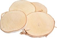 HBX Natural Living Disques d'arbre - 20 pièces - D9,5 cm - sous-verres - bois