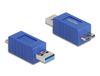 Delock Adaptateur USB 5 Gbps USB Type-A mâle vers USB Micro-B mâle Bleu