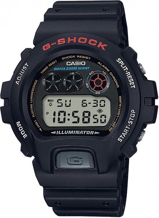 Casio G-Shock DW-6900U-1ER Classic Heren Horloge - Zwart - Digitaal - Kunststof - 50 mm