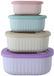 Ibenzoa® Set de Quatre Boîtes de Conservation Hermétiques en Plastique avec Couvercle, Empilables et Lavables au Lave-Vaisselle