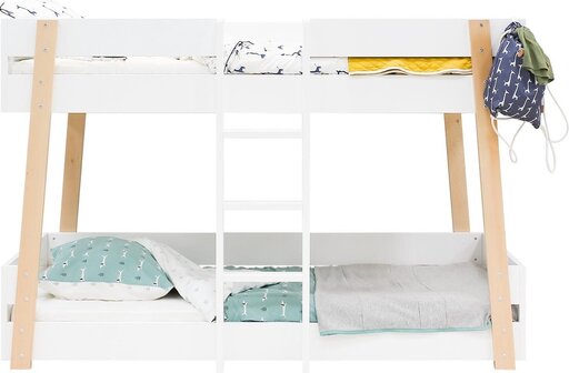 Bopita Lisa stapelbed 90x200 - Wit/Naturel