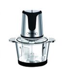 Rosberg Hakmolen, Food Chopper, Keukenmolen, 500W, 3L glazen kom, 2 snelheden, Roestvrijstalen messen, Antislip, Oververhittingsbeveiliging, Grijs