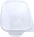 Merkloos / Sans marque Icecat 150 stuks recyclebare rechthoekige plastic transparante bakjes met losse deksels voor saus, dips, salades en ook non-food artikelen. Voor restaurants, afhaalmaaltijden, catering, kunst, etc. (500 cc)