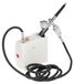 Mini aérographe compresseur - Jeu d'aérographe - Fonction de démarrage/arrêt automatique - 2–15 PSI - godet de 7 ml - Appareil portable - Prise UE - Blanc