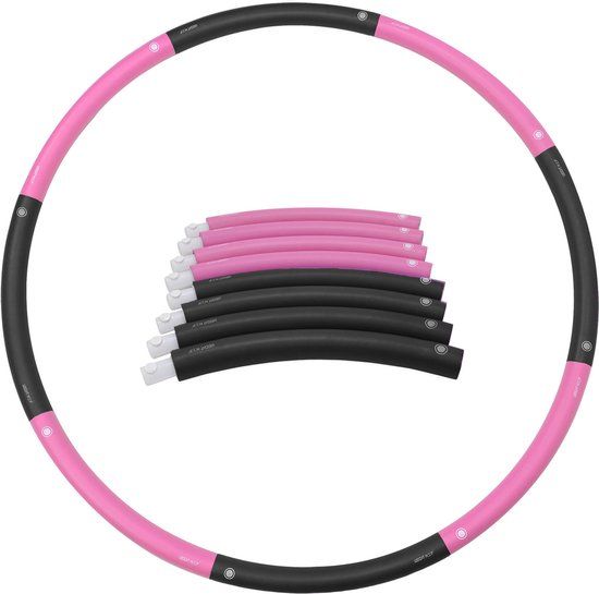 Weight hoop Fitness Hoelahoep - 2.3 kg - Ø 100 cm - Roze/Zwart