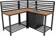 MonsterShop 3-delige Modulaire Buitenkeuken Set met Spoelbak - Aluminium & Hout Grijs
