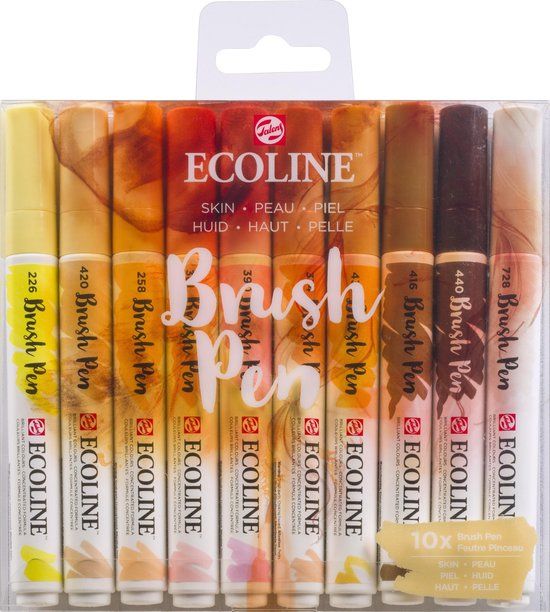 Ecoline Brush Pen - 10 stuks - Huid kleuren
