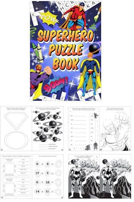 - 48 Stuks Puzzelboeken - Model: Super Hero Uitdeelcadeautjes