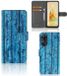B2Ctelecom OPPO Reno8 T 4G Book Style Case Wood Blue