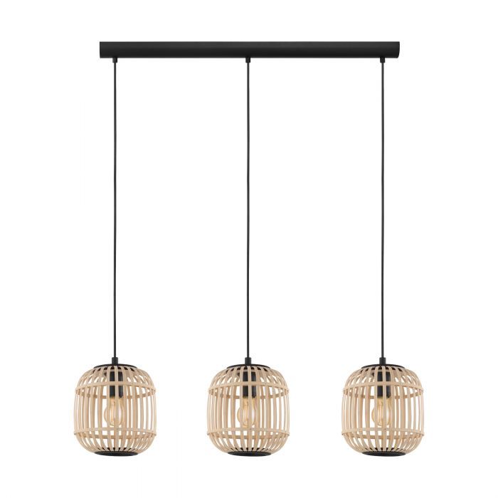EGLO Bordesley Plafondlamp - Zwart - Metaal - E27