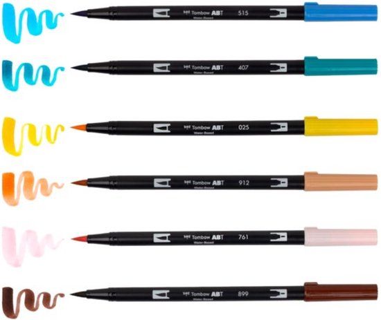 Tombow ABT Dual Brush Pen Set Manga Vogel