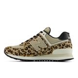 New Balance 574 sneakers met panterprint - camel/zwart