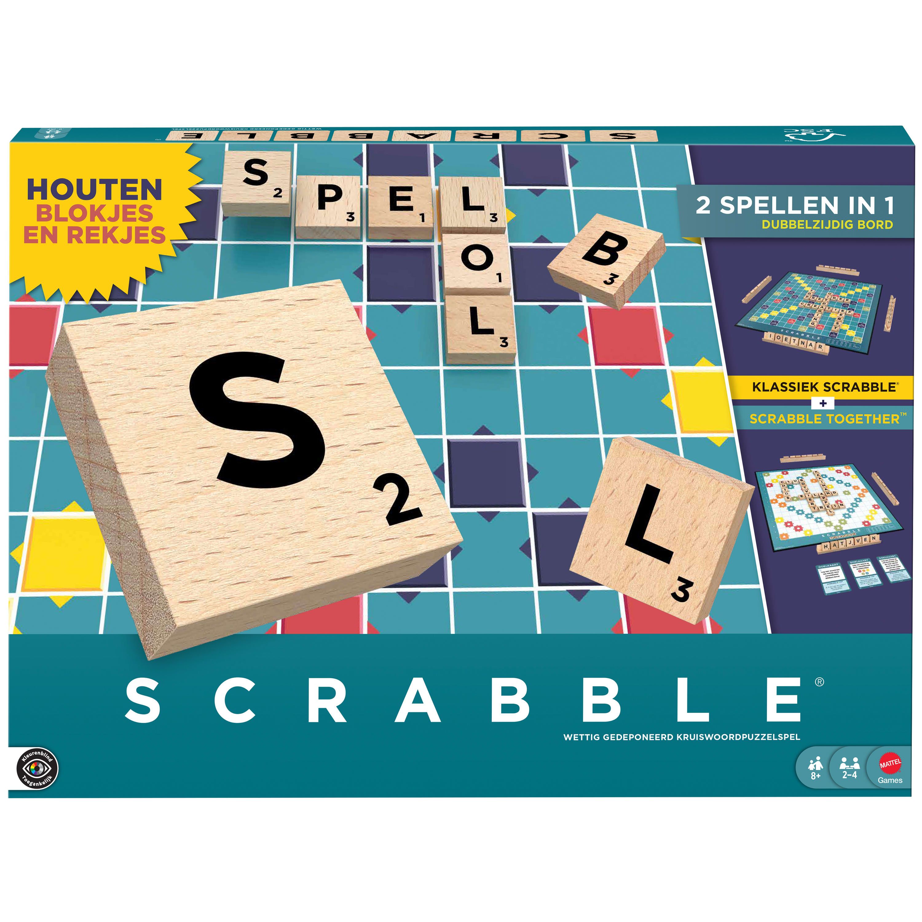 Mattel Games Scrabble - Met Houten Blokjes - Nederlandse Editie