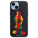 Personalaizer Marvin beschermhoes voor iPhone 15 Plus, flexibel, zwart