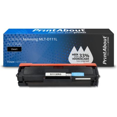 PrintAbout MLT-D111L (SU799A) Toner Zwart Hoge capaciteit | Compatibel met Samsung