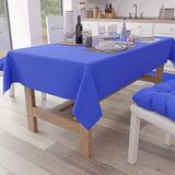 Petti Artigiani Italiani - Rechthoekig elegant tafelkleed van katoen, elektrisch blauw, voor 12 plaatsen (140 x 240 cm), 100% Made in Italy