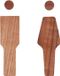 Panneau d'identification de toilettes en bois - Signalisation moderne en braille pour salle de bain publique - Panneau de porte hommes femmes - Dos autocollant - Porte d'entreprise magasin restaurant