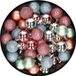 Merkloos / Sans marque Billiet - Vanlaere Kleine kerstballen - 40x st - roze/mintgroen - D3 cm - kunststof - kerstversiering